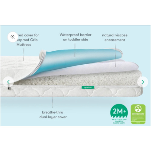 Extra Waterproof Crib Mattress Cover - Standard / Cloud White