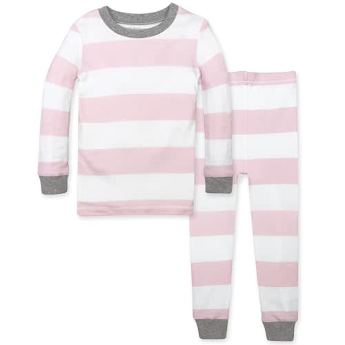 Burt's Bees Baby Baby Girls' Pajamas, Tee and Pant 2-piece Pj Set, 100% Organic Cotton