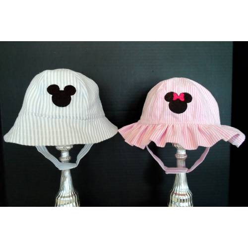 Sun Hat, Mickey Mouse, Minnie Mouse, Baby Sun Hat, Handmade
