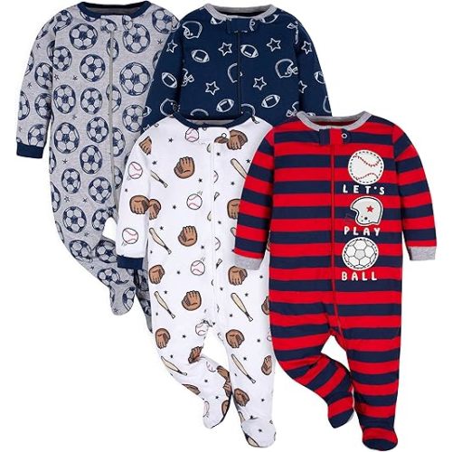 Gerber Baby Boys 4 Pack Sleep 'N Play Footie