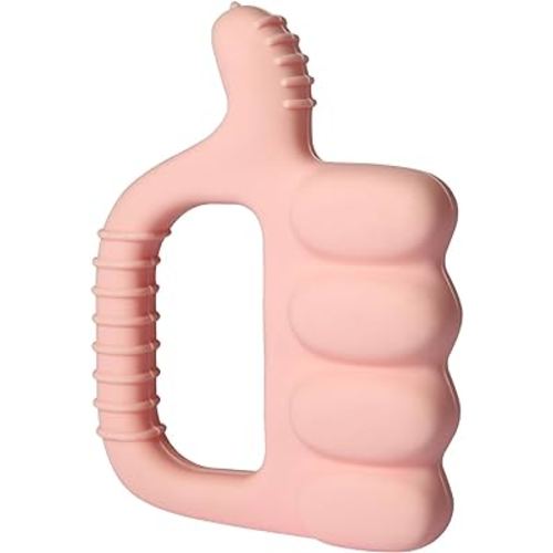 Silicone Teething Toys for Babies 0-6 Months, Teethers for Babies 6-12 Months, Thumb Baby Teether Toy, Sensory Toys for Babies, Baby Chew Toys