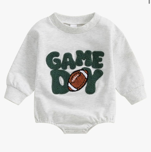 VISGOGO Newborn Infant Baby Boy Girls Oversized Romper Little Dude Sweater Onesie Coming Home Outfit Neutral Clothes