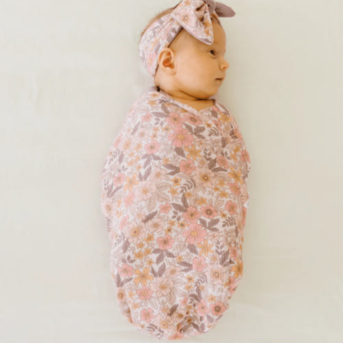 Cocoon Swaddles for Newborn - Shop Swaddles | Mama Coco | Brushed Viscose | SUGAR PLUM - small