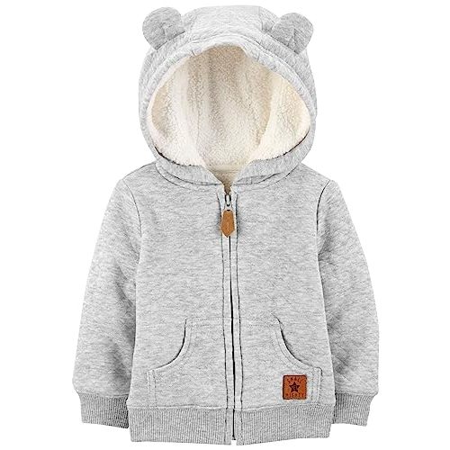 Simple Joys by Carter's Baby Hooded Sweater Jacket with Sherpa Lining