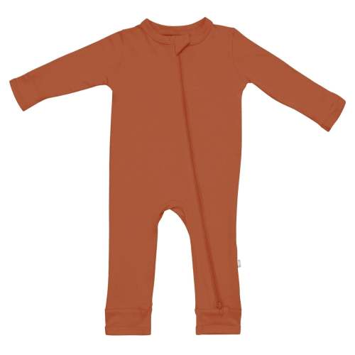 Zippered Romper in Rust