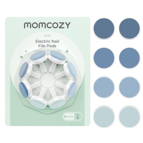 Momcozy Baby Nail Trimmer Replacement Pads, Electric Nail Trimmer Grinding Pads for Momcozy Electric Nail Trimmer Use Only, 8 Counts Replacement Pads, Blue