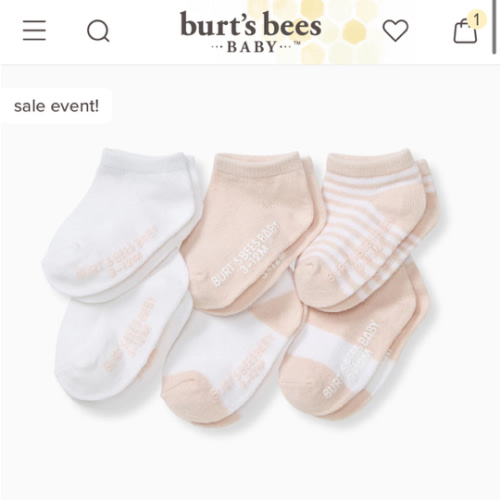 Solid & Stripes Organic Cotton Baby Ankle Socks 6 Pack - Ranunculus – Burt's Bees Baby