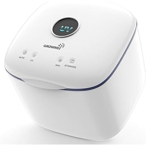 GROWNSY UV Sanitizer and Dryer, 4in1 Cleaner and Sanitizing Machine UV Sanitizer Box Household for Baby Bottles Toys Clothes Baby Stuff, for Family Toothbrush Beauty Tools Phone