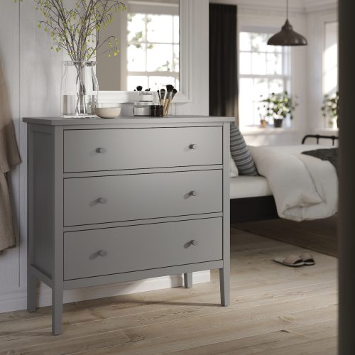 GULLABERG 3-drawer chest - gray/anchor/unlock function 39x18 7/8x39 3/8 "