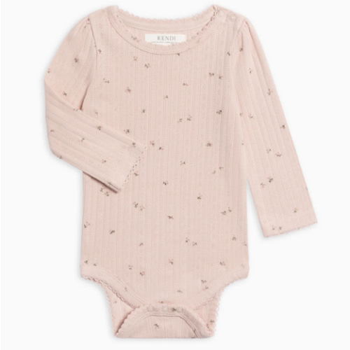 Thea Brushed Back Pointelle Long Sleeve Bodysuit