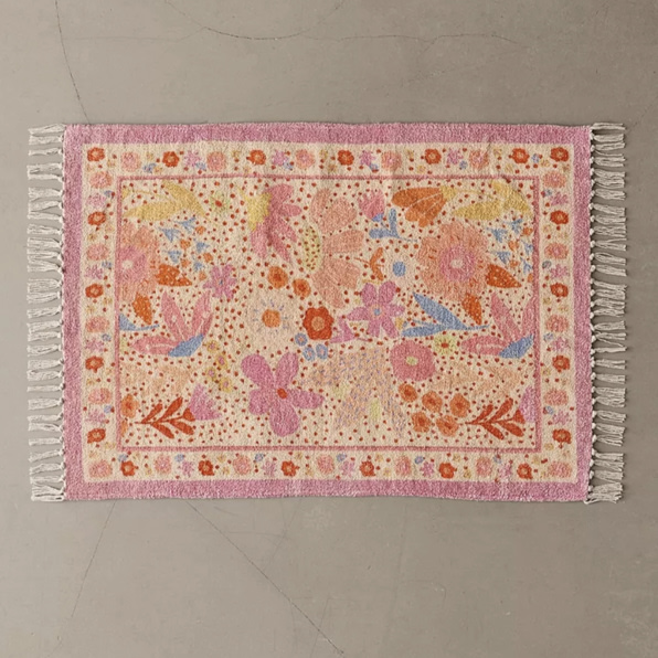 Kaia Floral Digital Printed Chenille Rug | Urban Outfitters