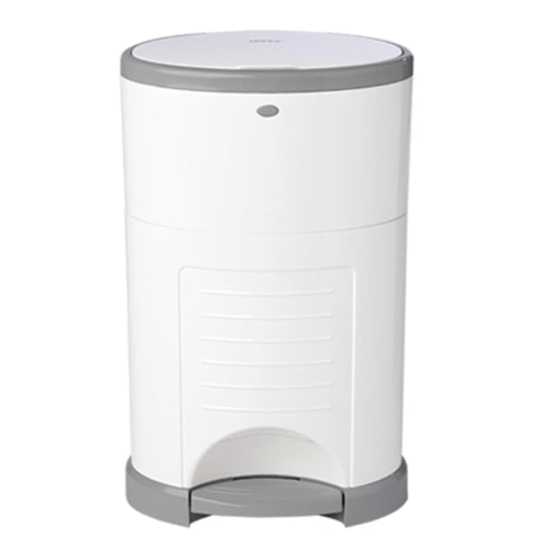 Diaper Dekor Plus Hands-Free Diaper Pail | Largest & Easiest to Use | Just Step–Drop–Done | Doesn’t Absorb Odors | Quick Bag Change | Great for Cloth Diapers | 70% Recycled Materials | EKO White