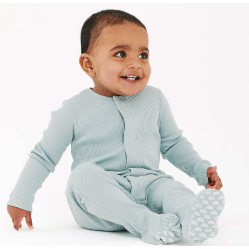 mist ribbed cotton magnetic parent favorite footie – Magnetic Me