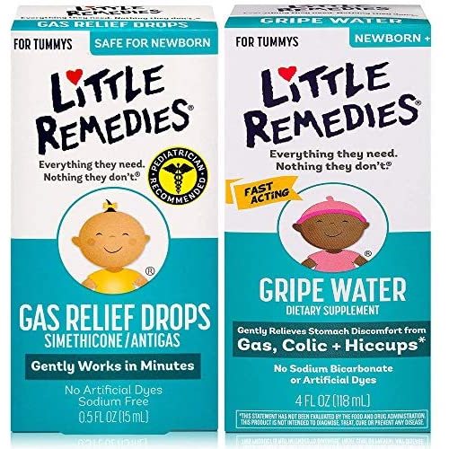 Little Remedies Gripe Water 4 oz and Gas Relief Drops 0.5 oz Pack, Safe for Newborns