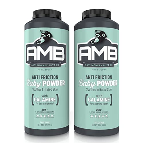 Anti Monkey Butt Baby Powder, Cornstarch Baby Powder Prevents Diaper Rash, Talc-Free Hypoallergenic Formula with Calamine, Anti Chafing and Anti Itch, HSA/FSA Approved, 8 oz (Pack of 2)