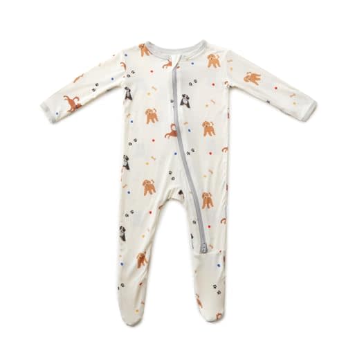 Bamboo Little Soft Baby Footie Pajamas, Baby Clothes, Newborn Sleepers, 95% Viscose and 5% Spandex, 0-24 Months