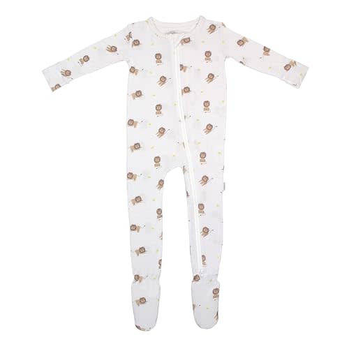 Soft Baby Bamboo Viscose Footie Pajamas, Zipper Closure, 0-24 Months