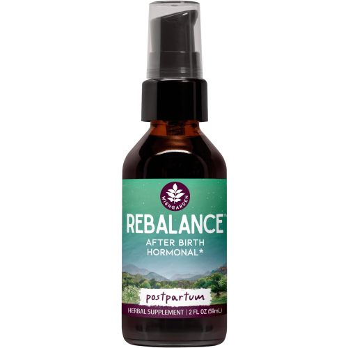 WishGarden Herbs ReBalance After Birth Hormonal, Postpartum Hormone Balance Supplement, Vitex Berry, Motherwort & St. John's Wort Tincture, Supports Mood & Hormonal Rebalancing, 2oz
