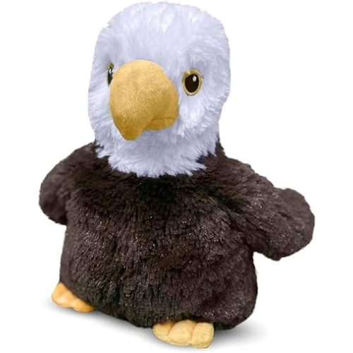 warmies Microwavable & Weighted Stuffed Animals, Eagle - Heated Stuffed Animal Plushie for Warmth & Comfort - Cute Soft Plush Toys for Adults & Children (Boys, Girls, Babies & Toddlers)