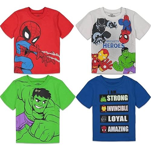 Marvel 4 Pack Graphic T-Shirts