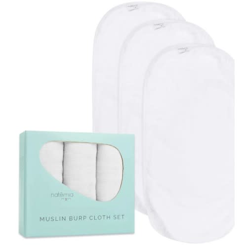 6-Layer Muslin Bamboo Burp Cloths by Natemia|Pack of 3