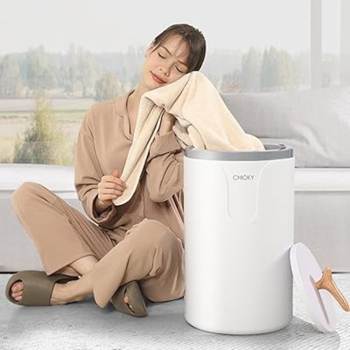 Towels Warmer for Bathroom, Hot Tub Large Towel Warmer Bucket with Timer and Fragrance Disc, Fits Up to Two 40"X70" Oversized Towels, Blanket, Clothes and Robe for Single or Double, White