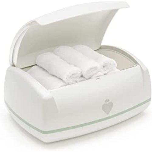 Prince Lionheart Warmies Wipes Warmer Designed for Reusable Cloth Wipes | Soft Glow Nighlight | Includes 1 everFRESH Pillow and 4 Warmies Cloth Wipes