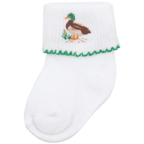 Magnolia Baby Embroidered Socks Mallard Pond