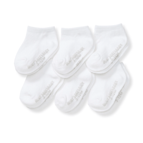 Solid Organic Cotton Baby Ankle Socks 6 Pack