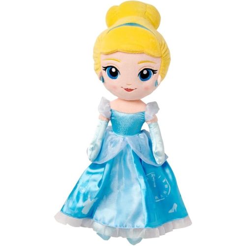 Disney Store Official Princess Plush Doll (Cinderella from Sleeping Beauty) Medium 14 Inches, Princess Dolls with Embroidered Features, Plush Toys, Princess Toys for Girls