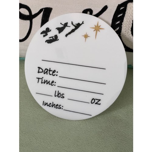 Peter Pan inspired birth announcement