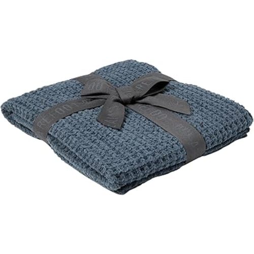 Barefoot Dreams Waffle Baby Blanket Smokey Blue One Size