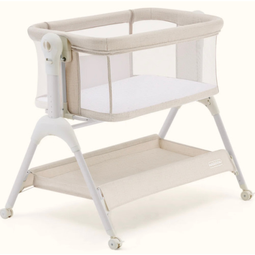 HARPPA Cuddly Sway | 3-in-1 Rocking Baby Bassinet & Bedside Sleeper with Anti-Reflux Mattress for Newborns | Attaches to Bed, Adjustable Height, Tool-Free Setup, Portable Wheels, CPSC Certified, Gentle Rocking Motion | Ideal for Infants, Safe Co-Sleeping
