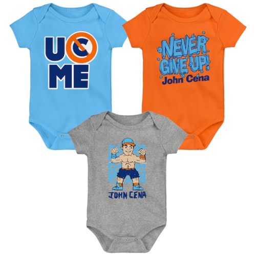 Toddler Blue/Orange/Gray John Cena Three-Piece Bodysuit Set