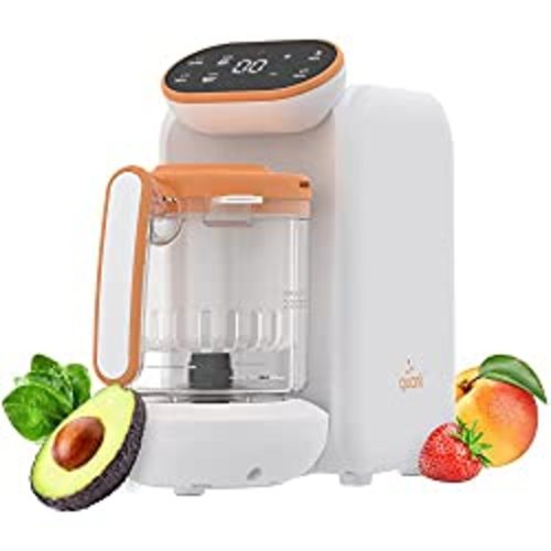 Quook 5-in-1 Self Cleaning Baby Food Maker & Baby Bottle Warmer by Quark - Cook, Steam & Blend Homemade Baby Food & Puree with Easy-to-Use Touch Panel - Dishwasher Safe