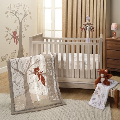 Lambs & Ivy Treetop Fox Woodland Tree Nursery 3-Piece Baby Crib Bedding Set