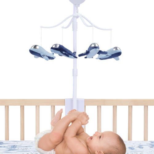 Little Aviator Airplane Musical Baby Crib Mobile Soother Toy – Lambs & Ivy