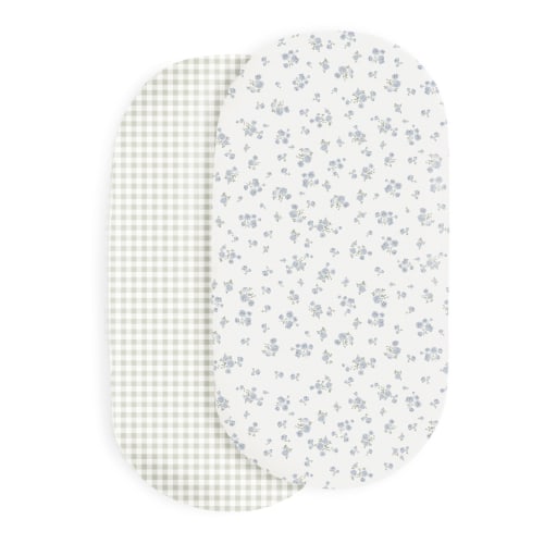 Organic Bassinet Sheet - Mini Roses & Weaves