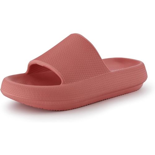 CUSHIONAIRE Women's Feather Cloud Recovery Slide Sandals with +Comfort