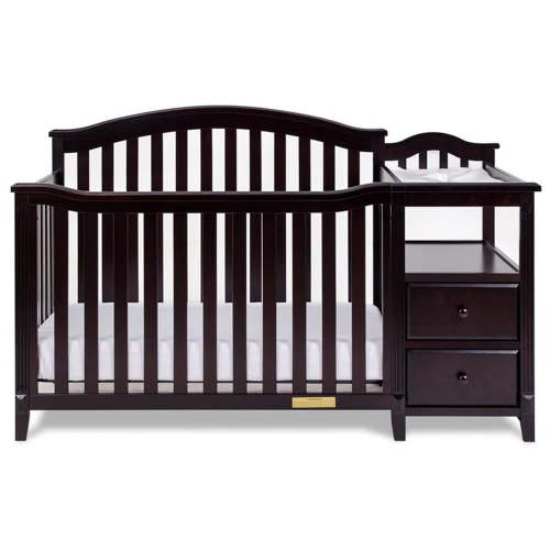 AFG Baby Furniture Kali 4-in-1 Convertible Crib and Changer, Espresso