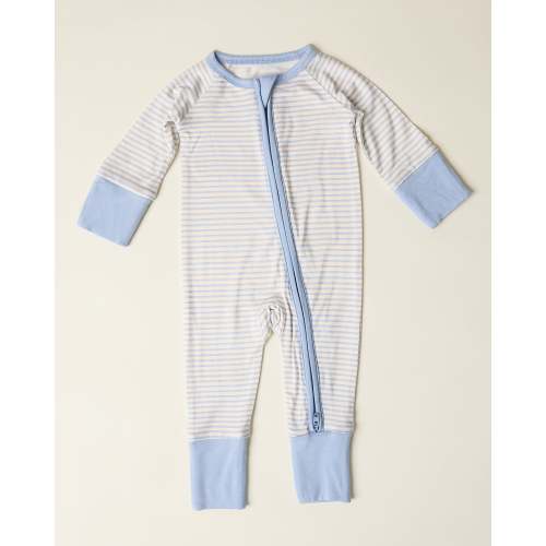 Bamboo Baby Pajamas | Blue Candy Stripe | Kindred Bravely