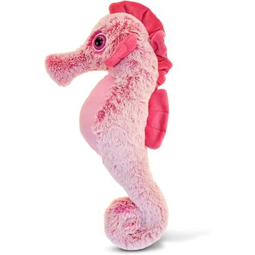 DolliBu Pink Seahorse Plush - Super Soft Stuffed Animal Seahorse Toy, Cute Sea Animal Plush for Kids and Adults, Adorable Playtime Sea Horse Cuddle Doll Gift Toy for Girls and Boys - 15 Inches