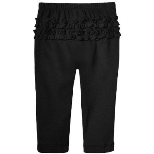 City Threads Usa-made Baby Ruffle Butt Soft Cotton Leggings | Black - 9/12m