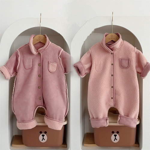 Baby Polo Reversible Fleece Romper