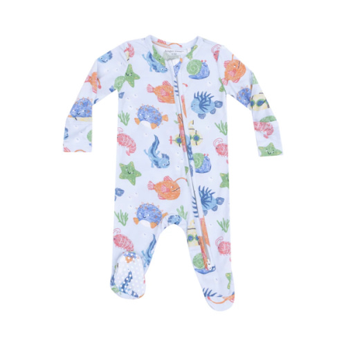 2 Way Zipper Footie - Cute Ocean Creatures – 3-6