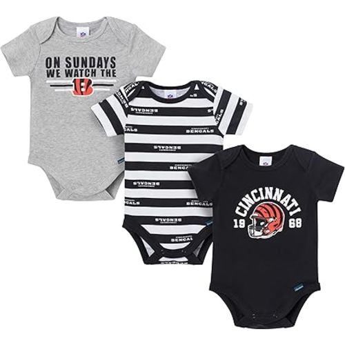 Gerber NFL baby-boys Nfl 3-pack Onesie Bodysuit