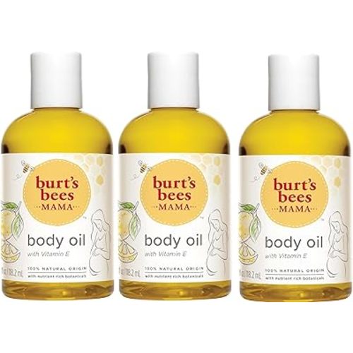 Burt's Bees Mama Bee Nourishing Oil With Vitamin E, 4 Fl Oz (Pack of 3)