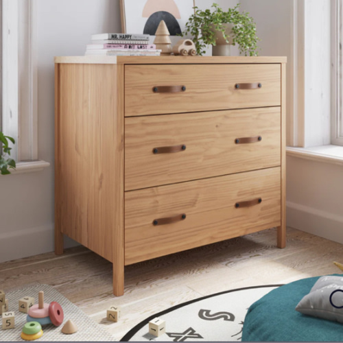 Cali 3 Drawer Dresser in Hazelnut | Simply Nursery