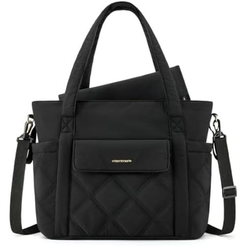 mommore Diaper Bag Tote Small Baby Bag with Insulated Pockets, Lightweight Mommy Tote with Stroller Straps, Nurse Gym Travel