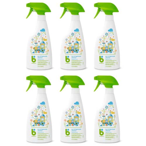 Natural Spray Babyganics Cleaner Nursery Toy & Highchair Safe Kid & Pet Toys, 17-Fluid Ounce Bottles (Pack of 6)